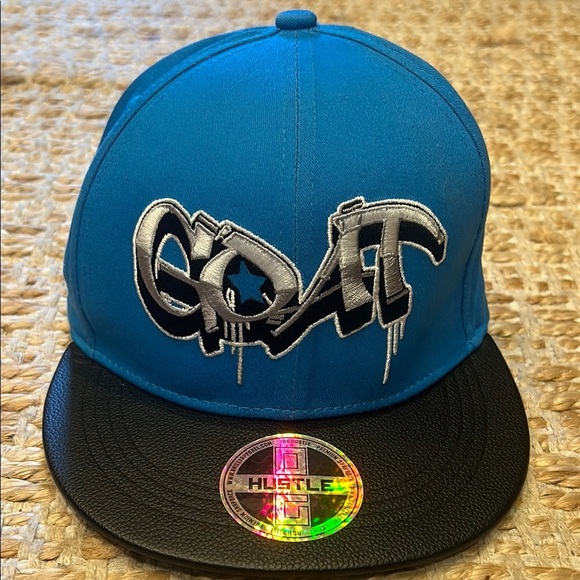 Blue and Black GOAT Snapback Hat - Picture 1 of 7